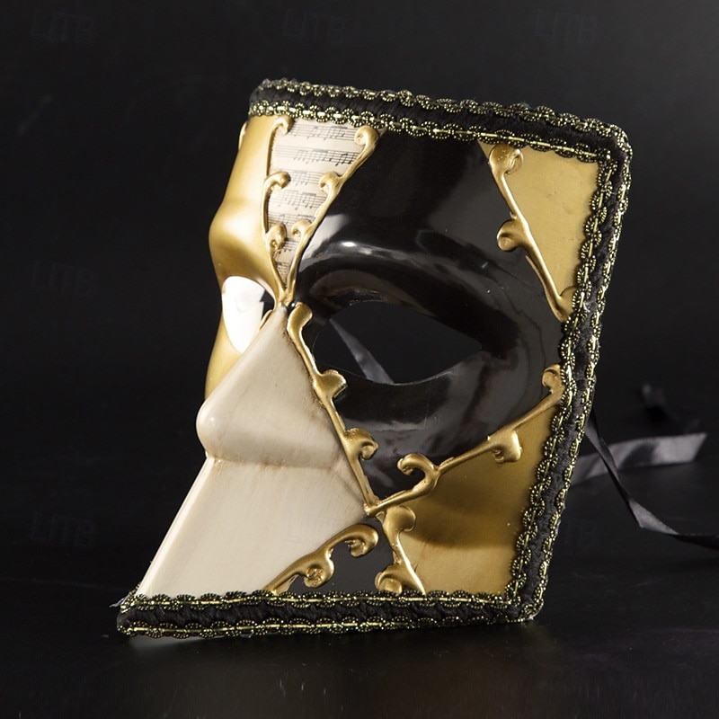 Harlequin Halloween Venetian Mask Bauta Carnival Mask Full Face Adults' Men's Women's Halloween Carnival Mardi Gras Party Masquerade Carnival of Venice Easy Halloween Costumes Dress Up4