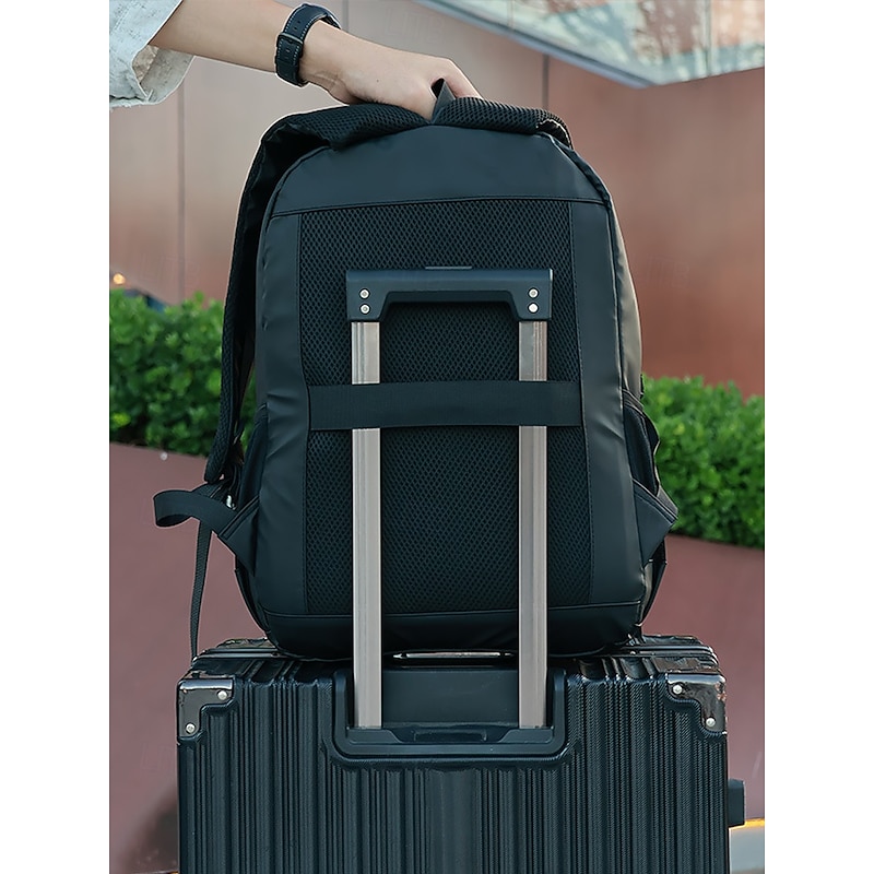 Men's Multi-Functional Waterproof Travel Backpack with Luggage Strap and Multiple Compartments – Ideal for Business, School, and Outdoor Adventures4