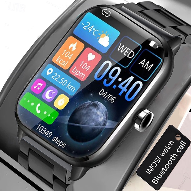 New Bluetooth Calls Smart watch 1.9 inch Full Touch Screen Men Women Fitness Bracelet Custom Watch Face For Android ios smartwatch Menbox