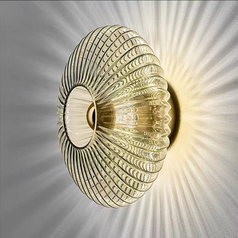 Modern Creative Aisle Small Sun Wall Light Glass Shade Wall Lights Wardrobe Ceiling Light Wall Light with Bulb 110-240V 5W3
