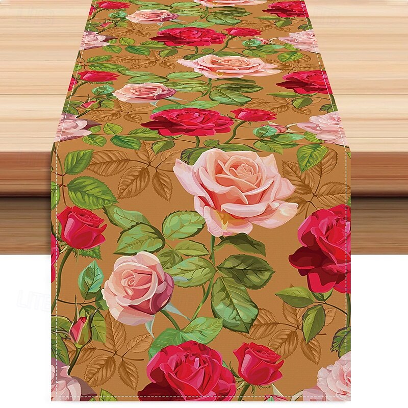 Valentine's Day Table Runner Romantic and Festive Table Decor Adds a Touch of Love to Your Dining Table Perfect for Valentine's Day Dinners and Celebrations