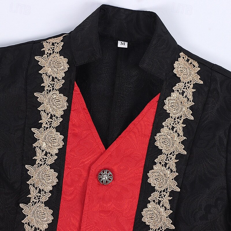 Punk & Gothic Medieval Renaissance Coat Jacket Tailcoat Prince Gentleman Fancy Dress Women's Royal Steampunk Halloween Masquerade Event / Party Masquerade Adults' Coat4