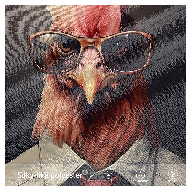 Men's Rooster T Shirt Short Sleeve T shirt 3D Print Crew Neck Shirt Fashion Athleisure Street Sports Outdoor Daily Brown Summer Spring Clothing Apparel S M L XL XXL XXXL3