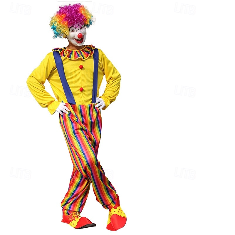 Joker Clown Halloween Outfits Costume Circus Carnival Costume Cosplay Adults' Men's Women's Halloween Carnival Mardi Gras Performance Party Easy Halloween Costumes Dress Up3