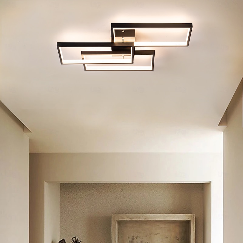 LED Ceiling Light Modern Flush Mount Light Fixture Rectangle Lights for Bedroom Kitchen Living Room Ceiling Lamp 60cm 110-240V