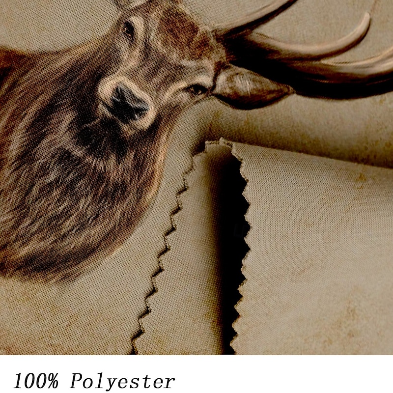 Men's Deer Hoodies Fashion Daily Long Sleeve Crew Neck Holiday Going out Streetwear Brown Drawstring Fall Winter Designer3