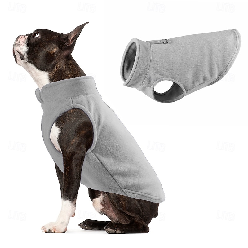 Dog Coat Fleece Vest Winter Windproof Warm Outdoor Indoor Dog Clothing for Small Medium