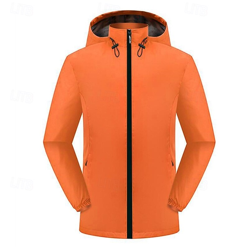 Men's Hiking Jacket Winter Outdoor Thermal Warm Windproof Water Resistant Lightweight Jacket Windbreaker Jacket Traveling Black Red Navy Blue Royal Blue Orange2