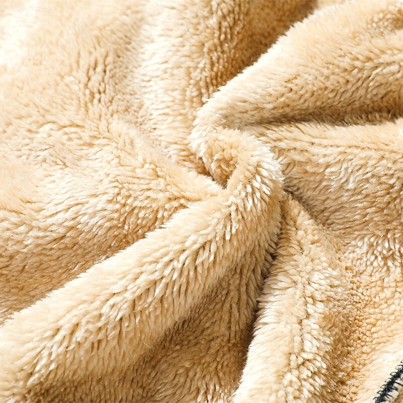 Men's Sherpa Athletic Pants Sweatpants Joggers Trousers Pocket Drawstring Elastic Waist Plain Comfort Warm Sports Outdoor Daily Fashion Casual ArmyGreen Black Micro-elastic2