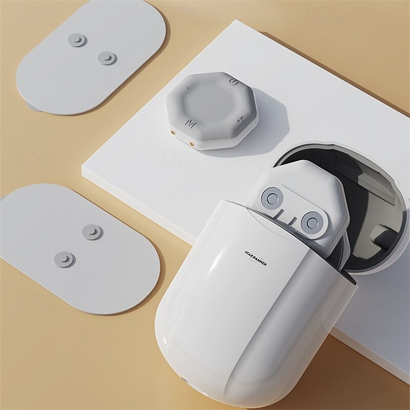 Portable Cordless TENS Massage Patch Pain Relief Muscle Stimulation Patch Rechargeable with Charging Case Electric Pulse Patch for Relaxation4