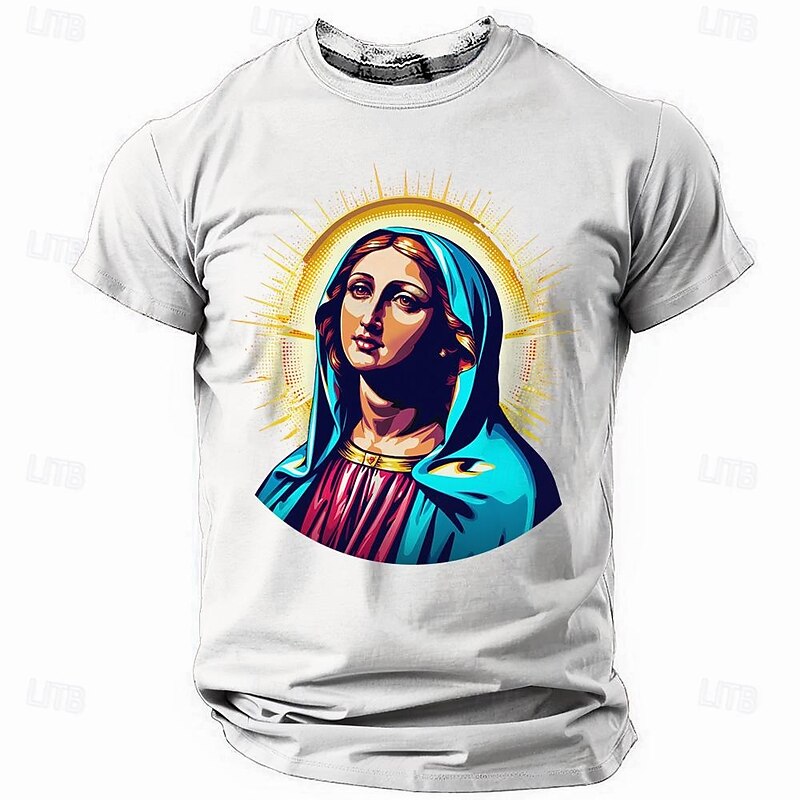 Men's Faith Christian T Shirt Short Sleeve T shirt 3D Print Crew Neck Shirt Fashion Athleisure Street Sports Outdoor Daily Black White Red Summer Spring Clothing Apparel S M L XL XXL XXXL4