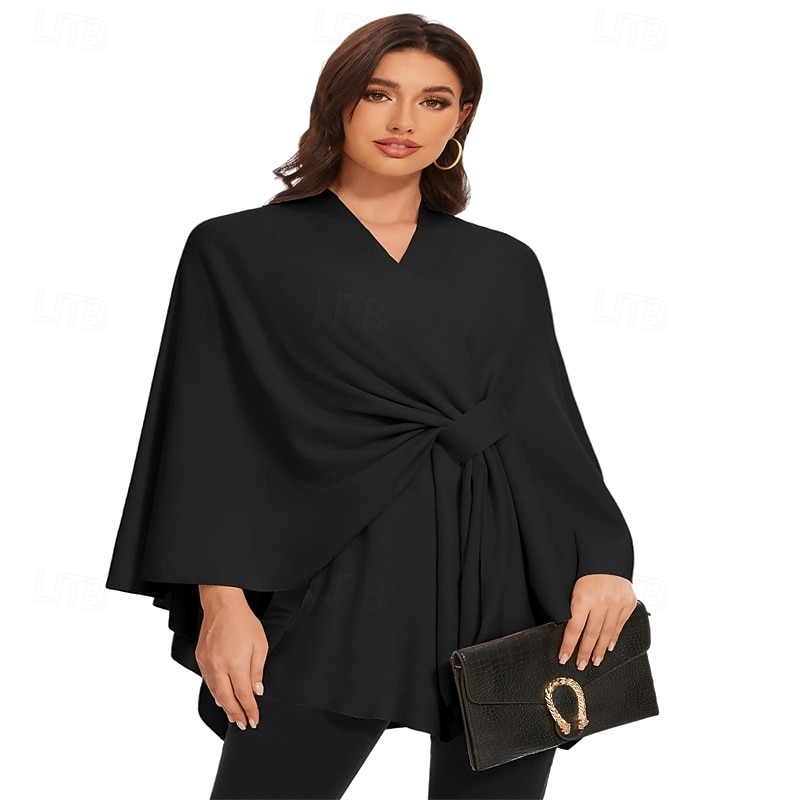 Shawl Wraps for Women Cross Front Poncho Sweater Knitted Cape Soft Warm Elegant for Fall Winter Spring Wedding3