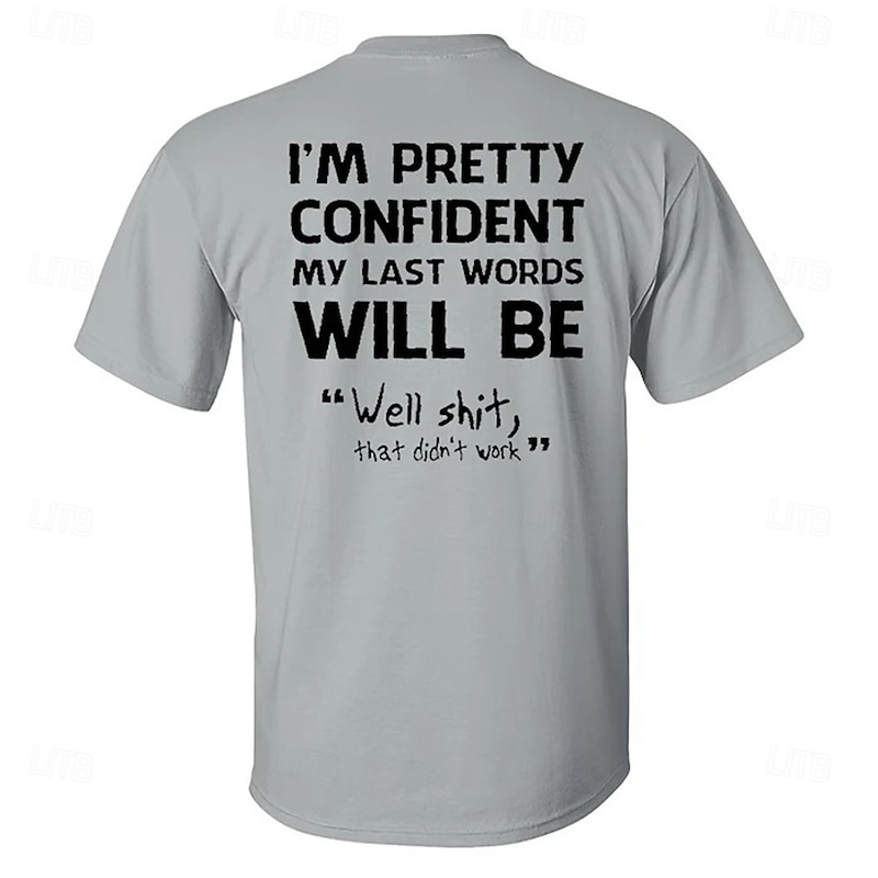 Men's Text Sports and Outdoors T Shirt Short Sleeve T shirt 3D Print Crew Neck Shirt Sports Outdoor Street Gym Black White Blue Summer Spring Clothing Apparel S M L XL XXL XXXL4