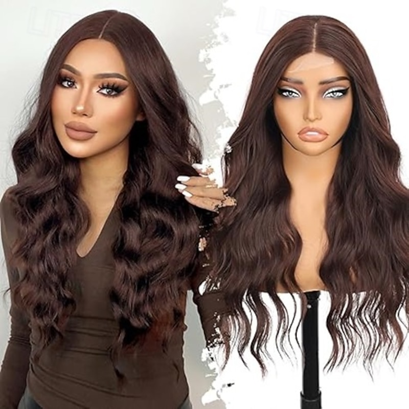 Wig for Women Long Wavy Wigs for Beginners Middle Part Synthetic Wig Natural Wig for Daily Party Use3