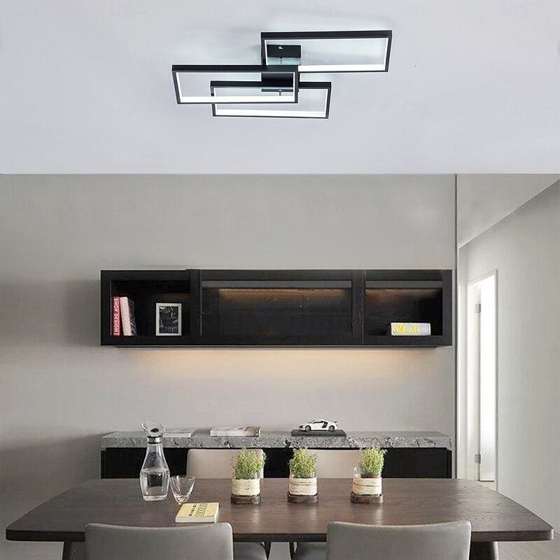 LED Ceiling Light Modern Flush Mount Light Fixture Rectangle Lights for Bedroom Kitchen Living Room Ceiling Lamp 60cm 110-240V2