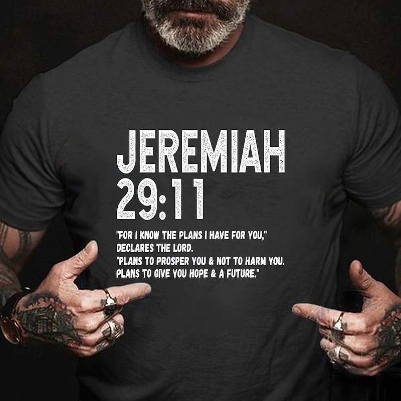 Men's Letter Print T Shirt Short Sleeve T shirt 3D Print Crew Neck Shirt Fashion Athleisure Street Sports Outdoor Daily Black Blue Summer Spring Clothing Apparel S M L XL XXL XXXL - Main Image