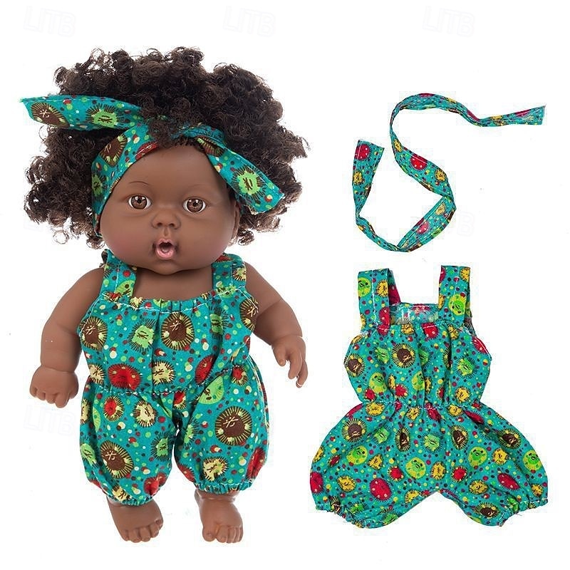 Lifelike Black Reborn Baby Girl Dolls - 8 inch Black American Realistic Newborn Dolls