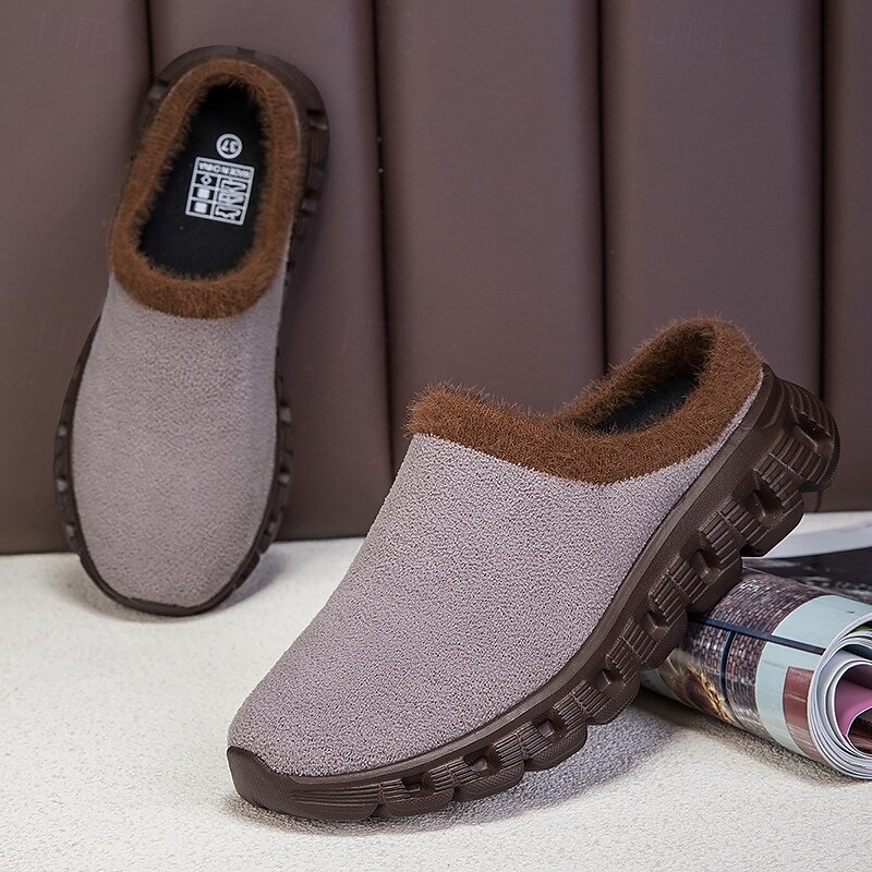 Men's Cozy Slip-On Winter Clogs with Plush Lining and Anti-Slip Sole - Comfortable Indoor and Outdoor Shoes for Cold Weather4