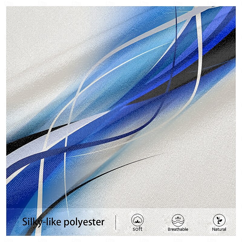 Men's Striped Polo Shirts Golf Polos Shirts Long Sleeve Polo Shirts Collar Business Casual Party Evening Wear Dailywear Buttons 3D Print Spring Fall Winter Blue3