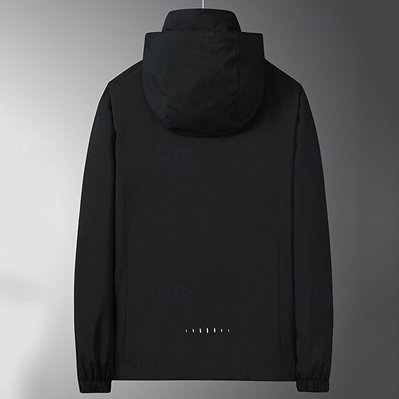 Men's Softshell Jacket Hiking Jacket Outdoor Windproof Water Resistant Lightweight Jacket Windbreaker Jacket Traveling Black White Navy Blue Blue2