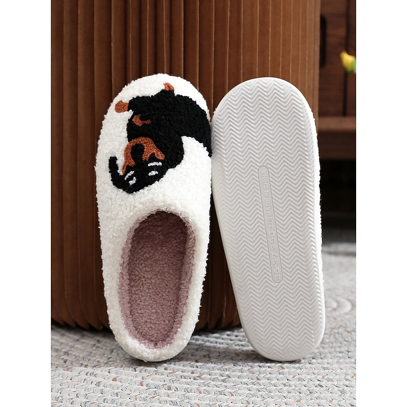 Women's Cozy Dachshund Embroidered Slippers – Warm Fleece-Lined Indoor Shoes for Dog Lovers2
