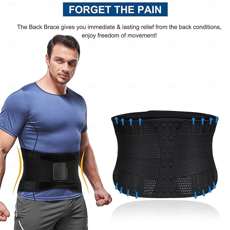 Adjustable Breathable Lumbar Support Belt, Lumbar Immobilizer for Low Back Pain, Scoliosis, Herniated Discs, Sciatica
