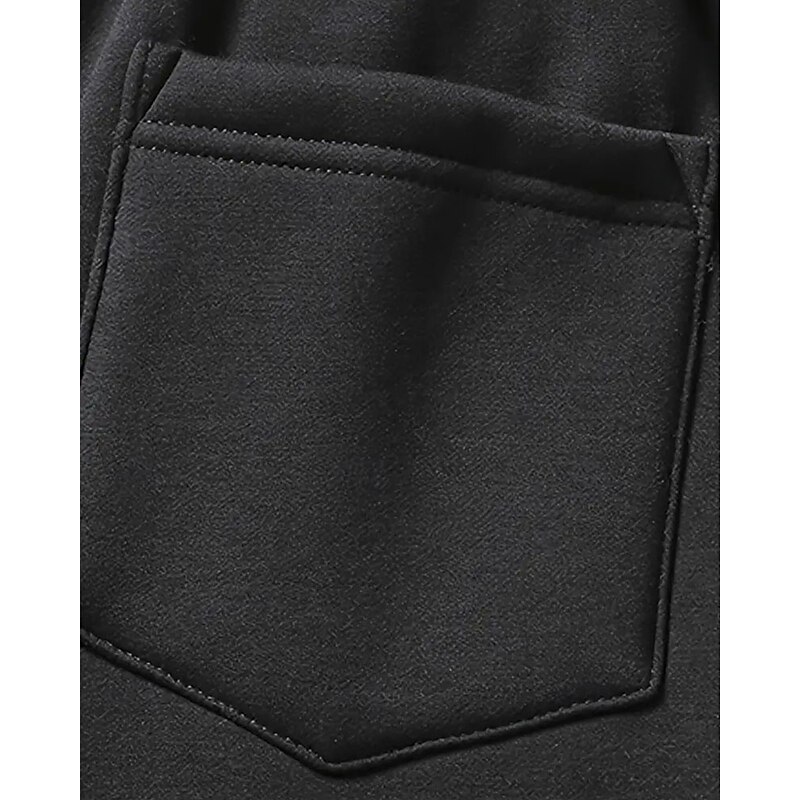 Men's Sherpa Fleece Pants Sweatpants Joggers Trousers Pocket Drawstring Elastic Waist Plain Comfort Warm Sports Outdoor Daily Fashion Casual Black Gray Micro-elastic2