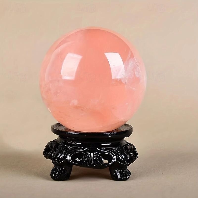 Vintage Black Hollow Round Base - Resin Crystal Ball & Egg Display Stand, Aesthetic Home Decor Accent