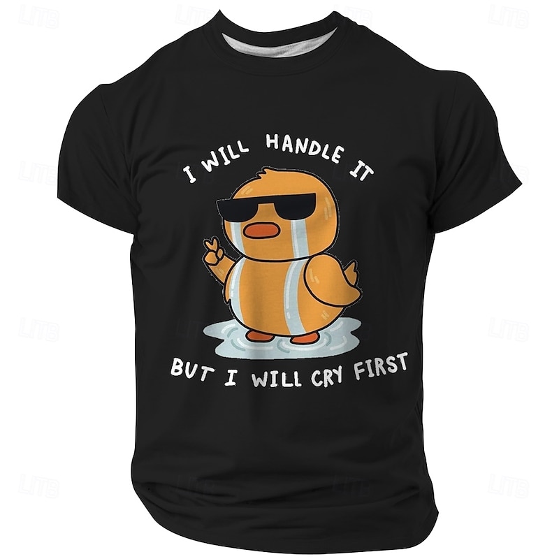 Men's Funny Duck T Shirt Short Sleeve T shirt 3D Print Crew Neck Shirt Fashion Athleisure Street Sports Outdoor Daily Black Blue Green Summer Spring Clothing Apparel S M L XL XXL XXXL4