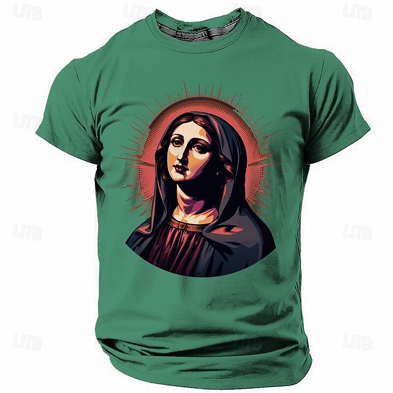 Men's Faith Christian T Shirt Short Sleeve T shirt 3D Print Crew Neck Shirt Fashion Athleisure Street Sports Outdoor Daily Black White Red Summer Spring Clothing Apparel S M L XL XXL XXXL2