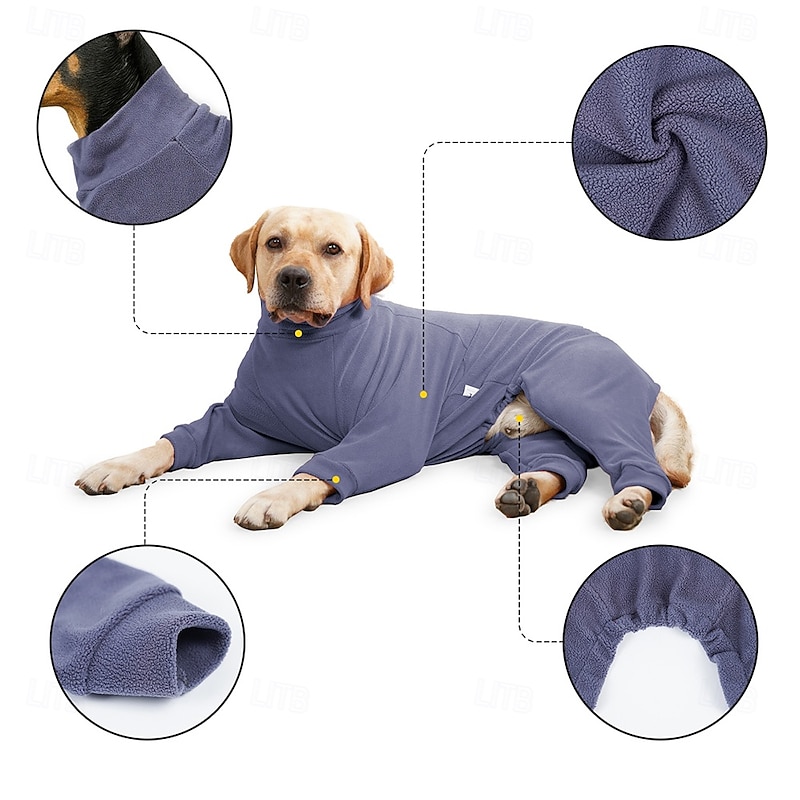 Dog Winter Coat Dog Fleece Hoodie Dog Vest Windproof Cold Weather Dog Clothes Pet Apparel for Medium Large Dogs2