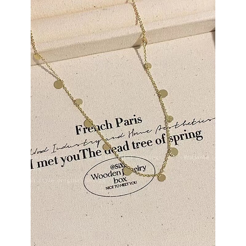 Choker Necklace Chrome Women's Elegant Vintage Layered irregular Necklace For Wedding Party Street4