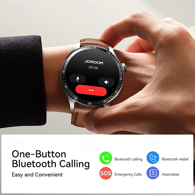 Joyroom JR-FC2 Pro Smart Watch 1.46 inch Smartwatch Fitness Running Watch Bluetooth Pedometer Activity Tracker Sleep Tracker Compatible with Android iOS Women Men Long Standby Hands-Free Calls3