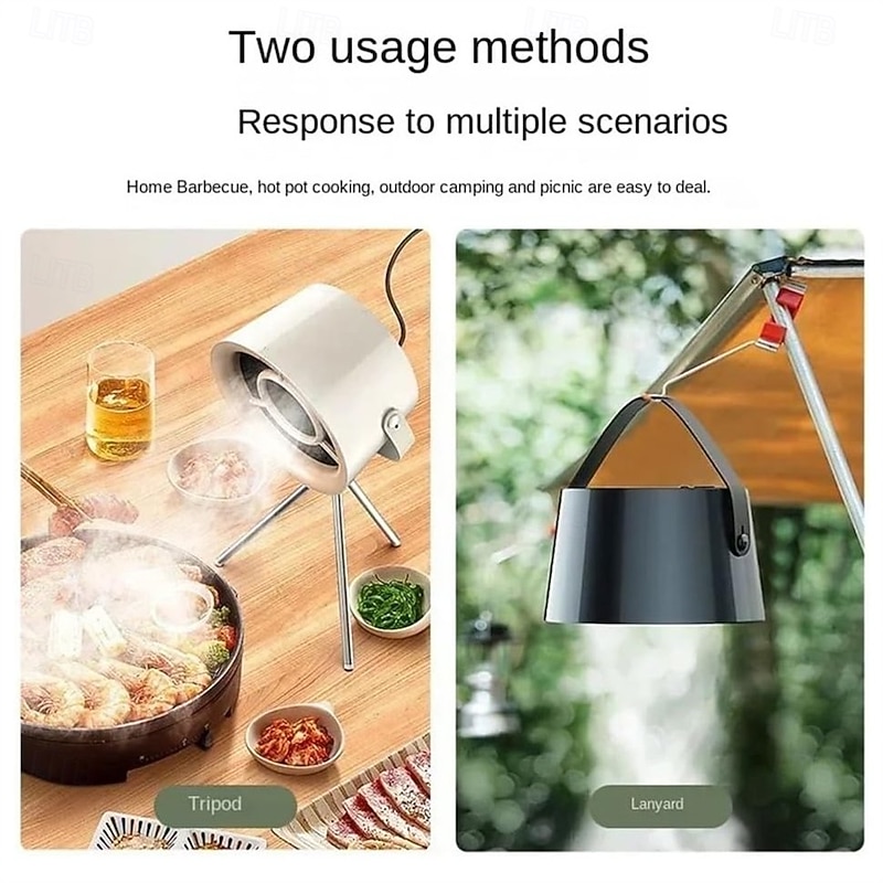 3 Speed Adjustable Portable Range Hood Hanging Desktop Range Hoods with 12 Filter Screen Movable Desktop Range Hood with Stand4