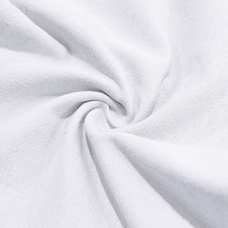 Men's Linen Pants Trousers Summer Pants Drawstring Elastic Waist Straight Leg Coconut Tree Comfort Breathable Full Length Outdoor Casual Daily Fashion Retro Vintage Black White3