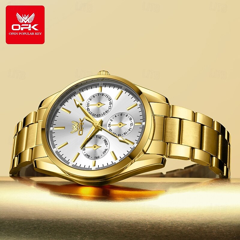 Men Quartz Watch Outdoor Fashion Casual Wristwatch Luminous Waterproof Decoration Steel Watch3