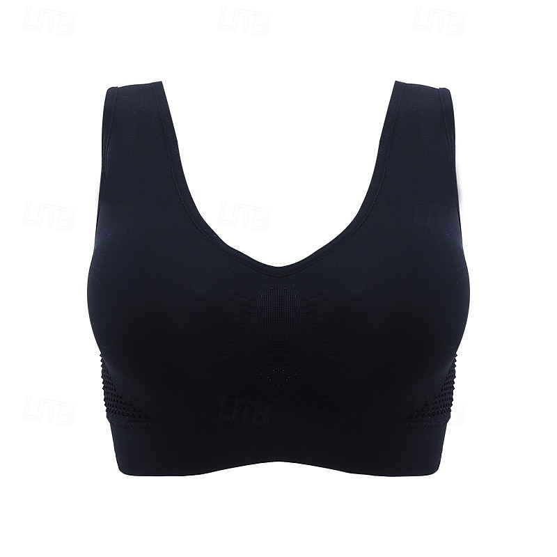 Women's Light Support Sports Bra Running Bra Open Back Cross Back Bra Top Padded Fitness Leisure Sports Running Breathable Lightweight Soft Watermelon Red Black White Solid Colored4