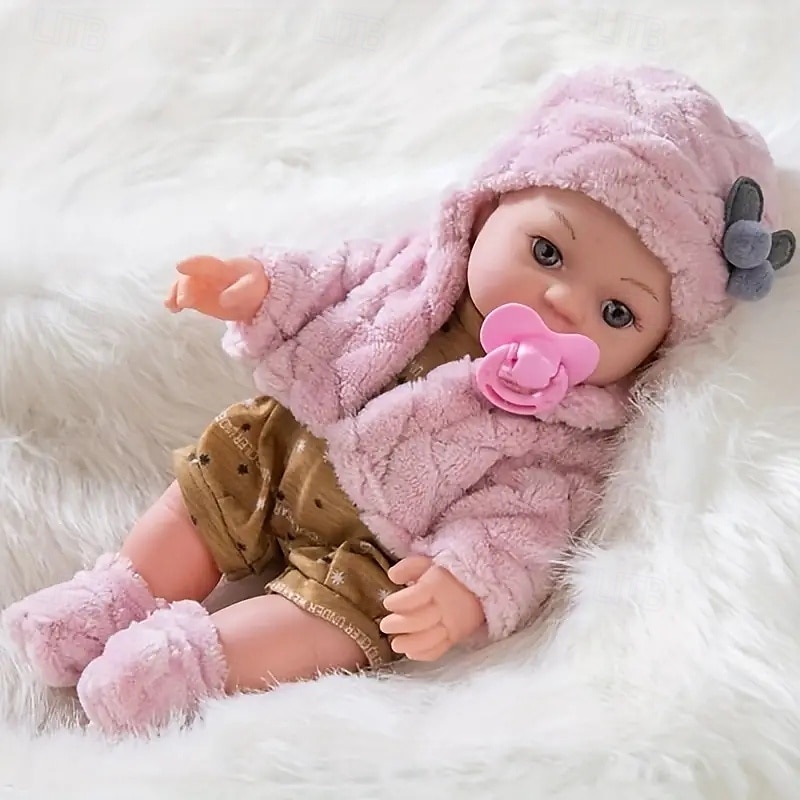30cm/12inch Reborn doll Realistic baby doll with set hat socks pacifier Christmas Festival Gift