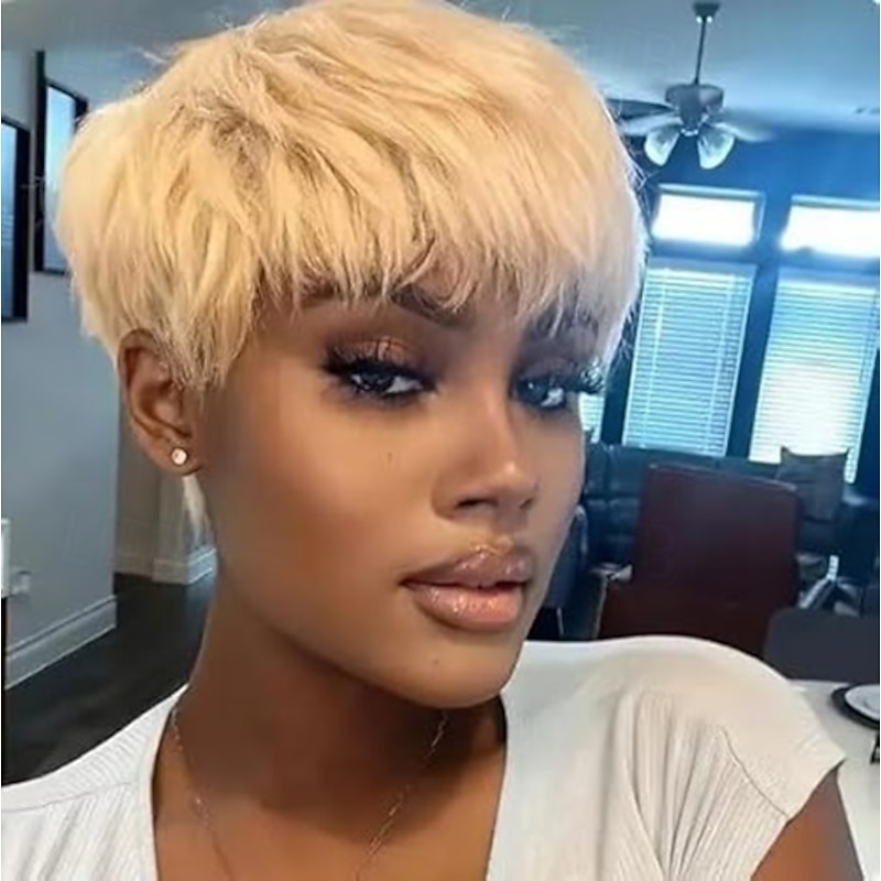 Pixie Cut Wig Short Wigs For Black Women Short Curly Wig for Black Women Short Cut Wigs Halloween Wig With Bangs Heat Resistant Wig3