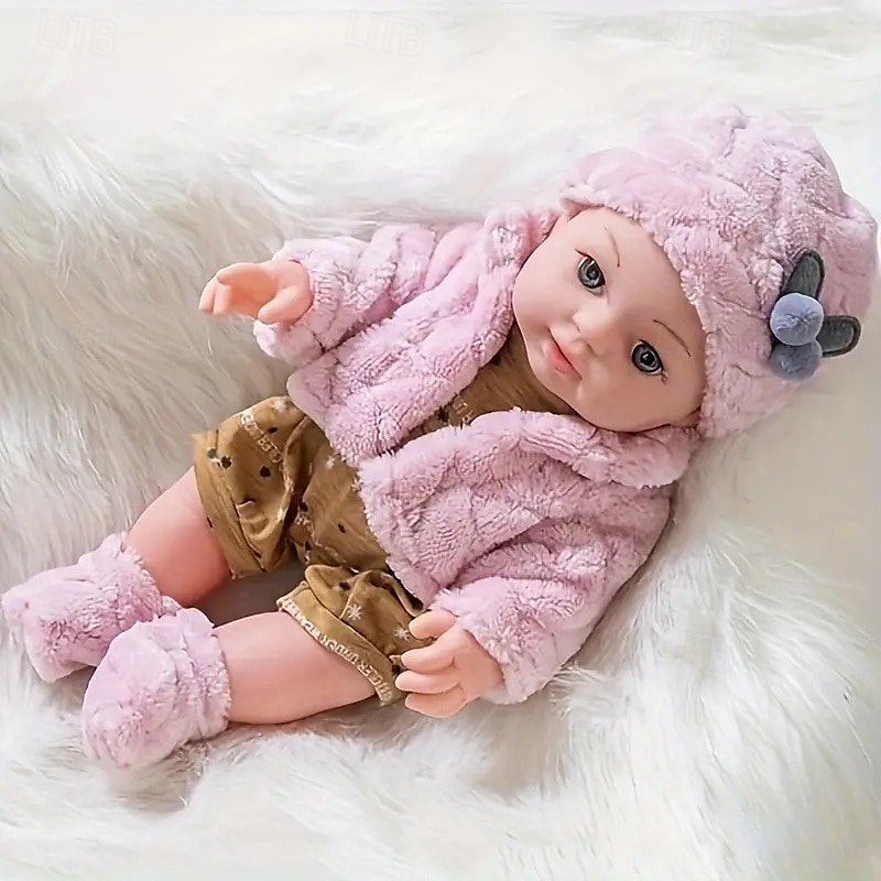 30cm/12inch Reborn doll Realistic baby doll with set hat socks pacifier Christmas Festival Gift3