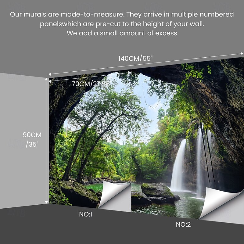 Custom Wallpaper Personalized Peel and Stick Make your Own Mural 3D Livingroom Bedroom Kitchen Bathroom 35"x55"(90x140cm)2