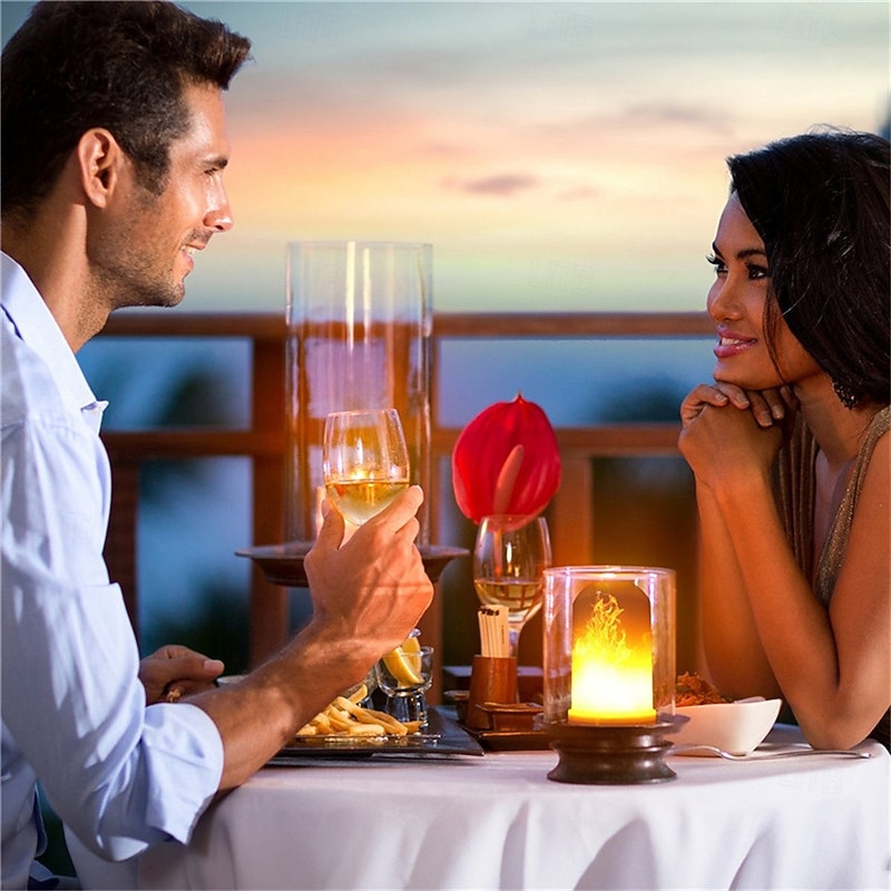 4 Modes LED Flame Light Bulbs Simulation Fire Lights Bulb KTV Festival Garden Decor light E27 Party LED Flame Effect Light 1/4pcs for Halloween