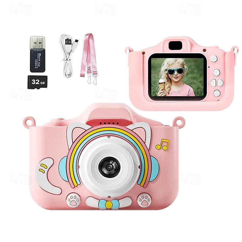 Kids Camera Digital Camera for Girls Age 3-8, 9600W Toddler Camera for Kids with 64GB SD Card, Toddler Girls Toys Age 6-8, Kids Christmas Birthday Gifts for Girls2
