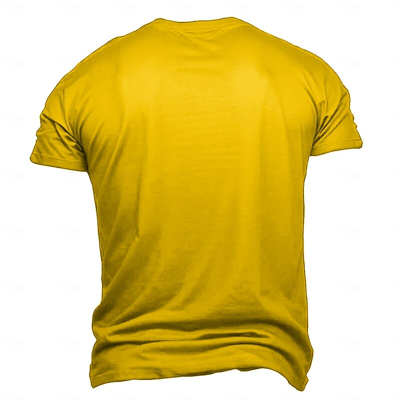 Men's Animal Funny T Shirt Short Sleeve T shirt 3D Print Crew Neck Shirt Fashion Athleisure Street Sports Outdoor Daily Yellow Summer Spring Clothing Apparel S M L XL XXL XXXL2