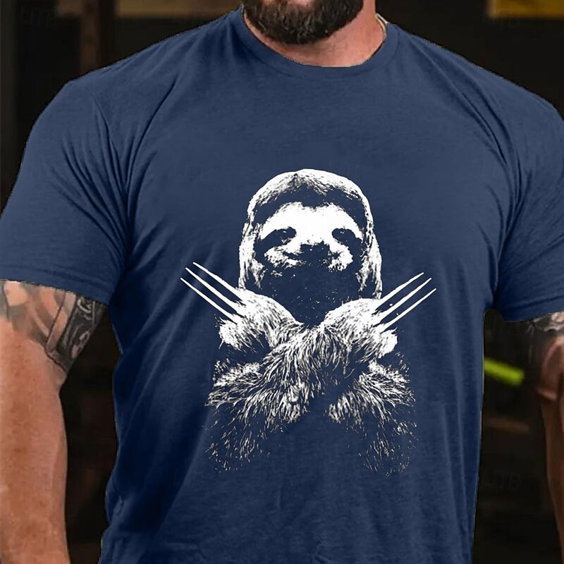 Men's Animal Funny T Shirt Short Sleeve T shirt 3D Print Crew Neck Shirt Fashion Athleisure Street Sports Outdoor Daily Black Blue Green Summer Spring Clothing Apparel S M L XL XXL XXXL2