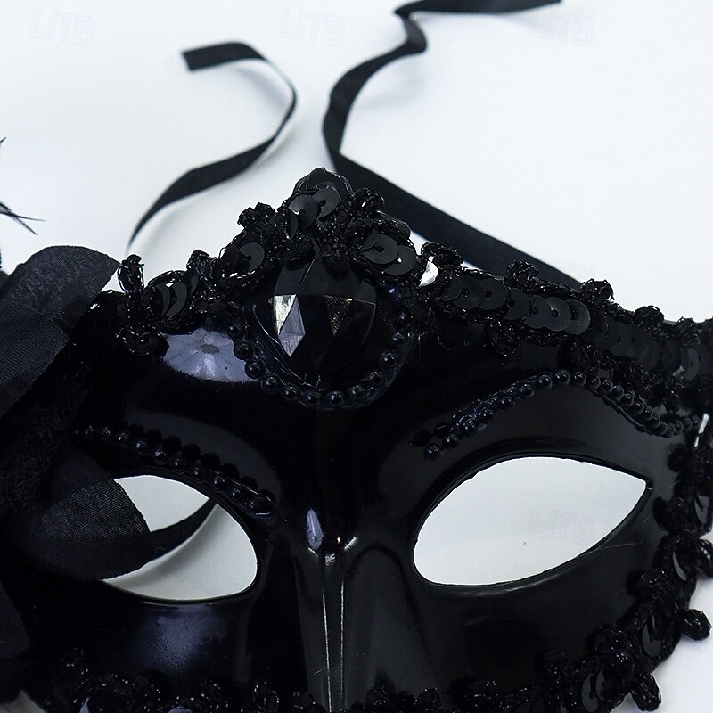 Arlecchino Halloween Venetian Mask Columbina Phantom Of The Opera Carnival Mask Half Face Adults' Men's Women's Halloween Carnival Mardi Gras Party Masquerade Carnival of Venice Easy Halloween4