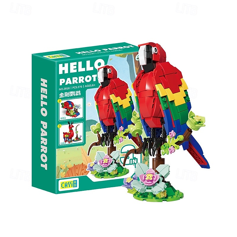 Parrots Building Blocks 3 in 1 Creator Birds Animals Figures - from Parrot to Deer to Fish STEM Birds Building Blocks Toys for Kids Ages 7 and Up