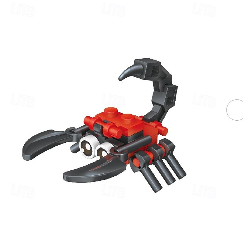 Party Favors for Kids Goodie Bags 12PCS Mini Building Blocks Insect World Animal Building Blocks SetBuilding Sets Stem Toys for Birthday Party GiftGoodie Bags PrizeCake Topper3