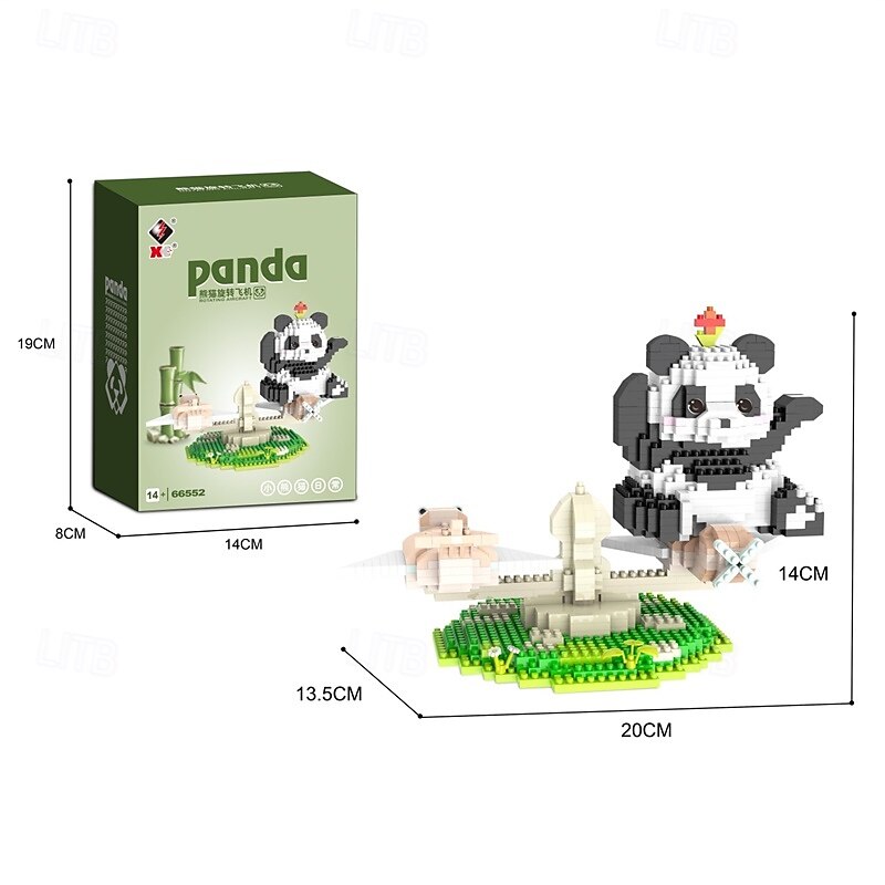 Cute Panda Mini Building Blocks Sets for Goodie Bags Micro Mini Building Toy Bricks for Adults Party Favors for Kids Boys Girls 12-144