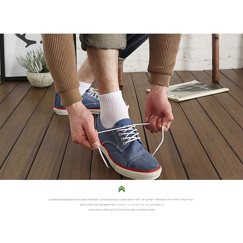 Men's 10 Pairs Multi Packs Socks Crew Socks Running Socks Casual Socks Black White Color Solid / Plain Color Sports & Outdoor Daily Vacation Basic Medium Spring Fall Fashion Casual4